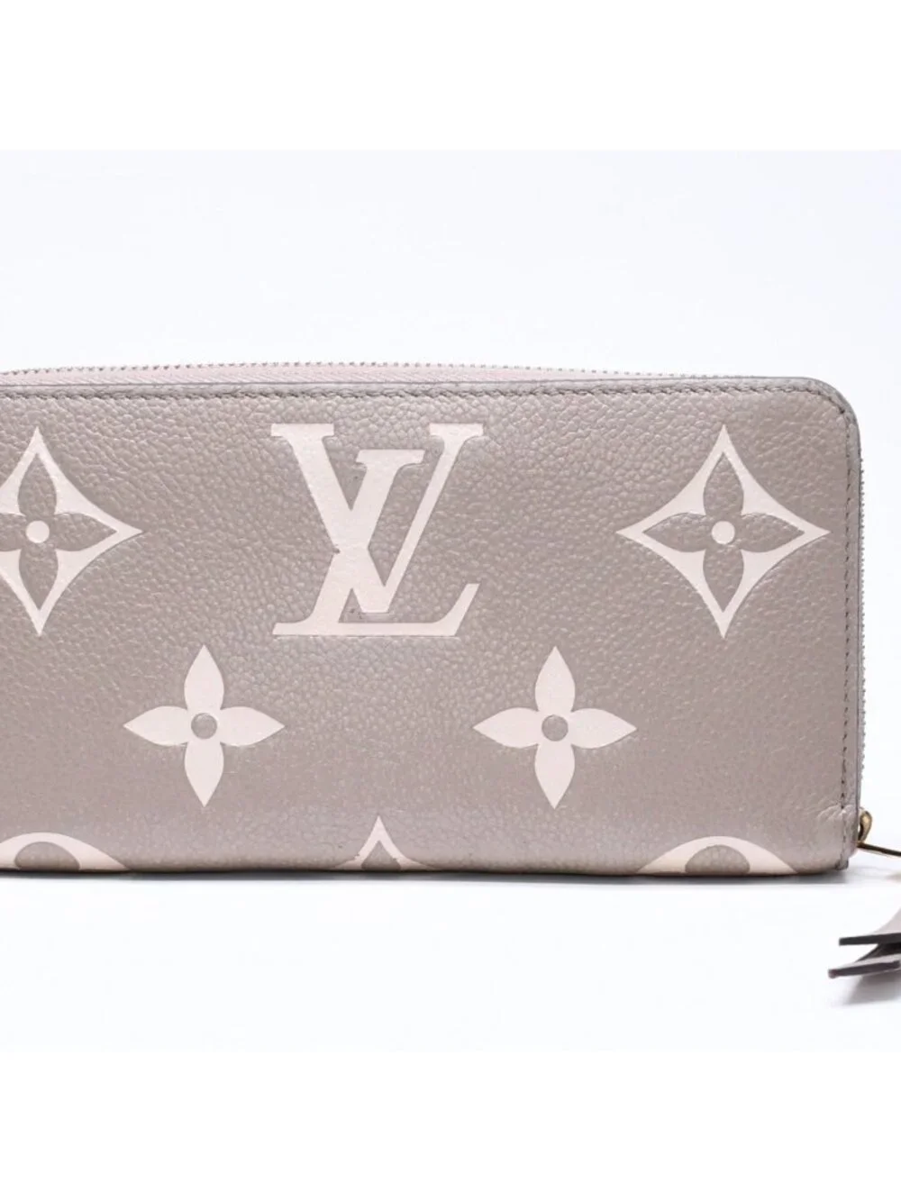 Louis Vuitton Monogram Empreinte Zippy Wallet Beige Ivory Gold